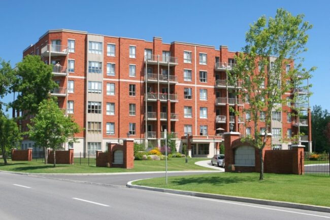 Exterior view of a retirement home Exterior view of a retirement home